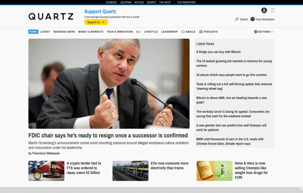 Quartz Website
