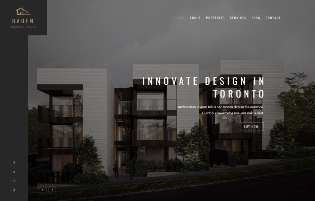 BAUEN - mẫu website WordPress kiến trúc & nội thất