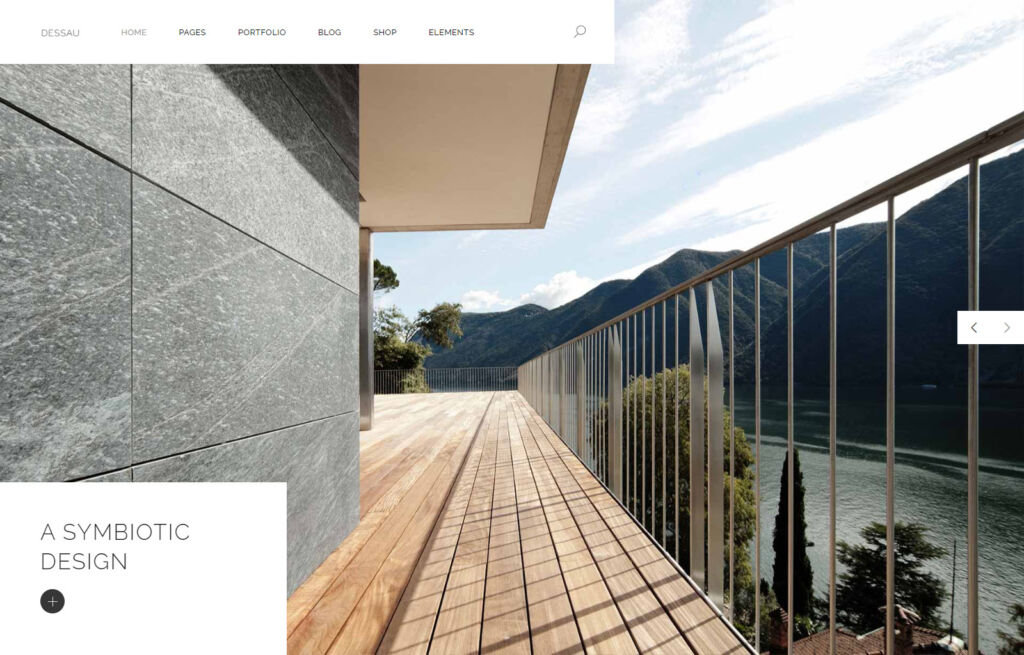 Dessau - mẫu website đương đại dành cho kiến ​​trúc sư và nhà thiết kế nội thất