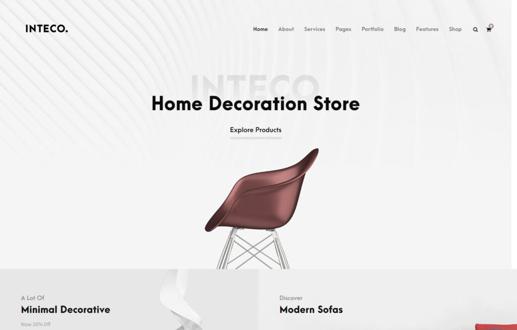 Inteco - mẫu thiết kế & kiến trúc nội thất WordPress