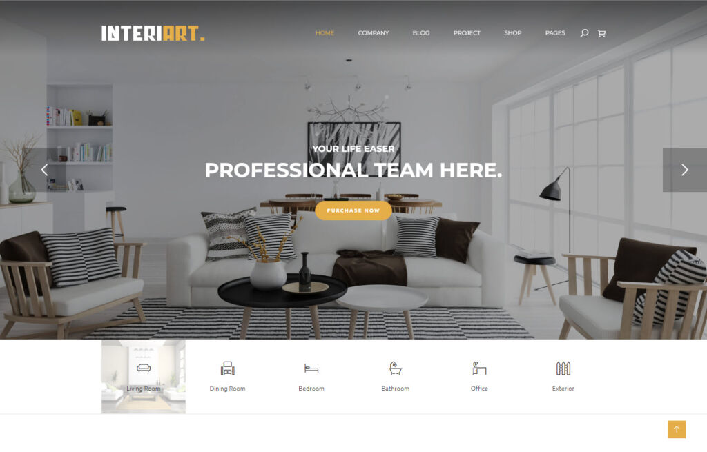 InteriArt - mẫu WordPress đồ gỗ & nội thất